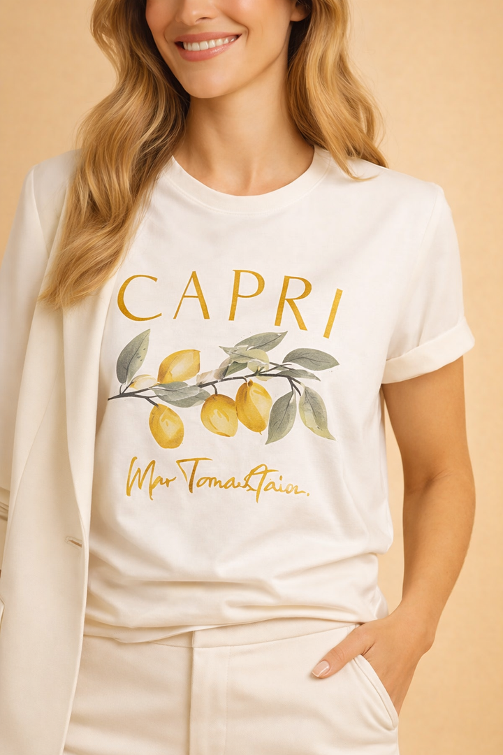 Anne | Dame-T-shirt med stilfuldt motiv foran