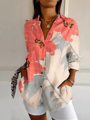 Chic Bluse Med Unikt Print Til Kvinder - Elegant, Komfortabel Og Alsidig Stil 6