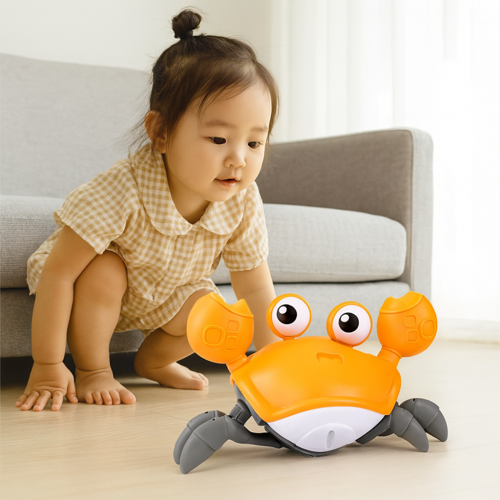 CrustaceanJoy | Krablende krabbe babylegetøj med musik og farverige lys 9