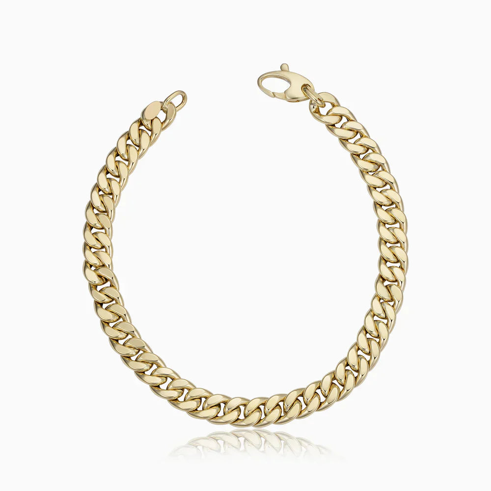 Cubansk armbånd til kvinder i guld - Elegante smykker til enhver lejlighed 0