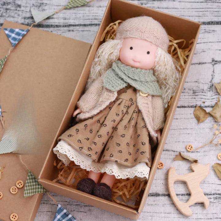 CuddlyCharm | Plys-påklædningsdukke med tilbehør gavesæt 5