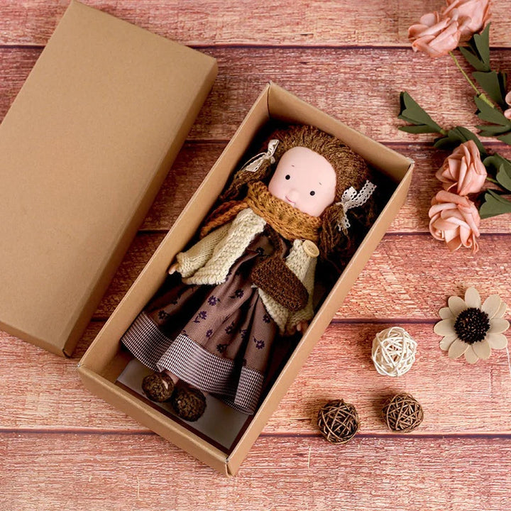 CuddlyCharm | Plys-påklædningsdukke med tilbehør gavesæt 6