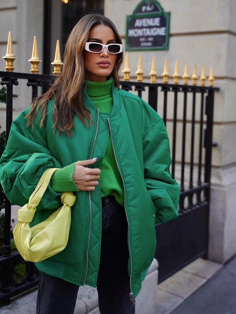 Dame Bomber Transition Jakke | Oversized 3