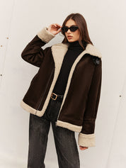 Dame Vintage Fleecejakke | Brun 0