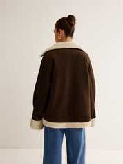 Dame Vintage Fleecejakke | Brun 3