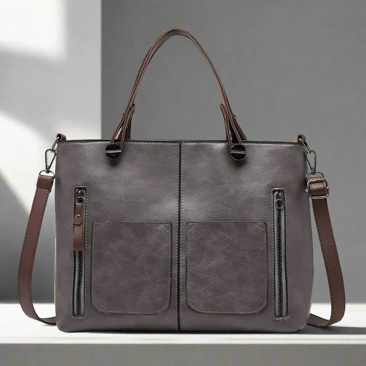 Dame vintage håndtaske elegant slidstærkt stof 8