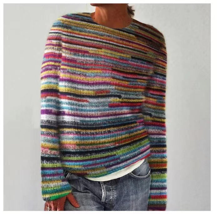 Dame vintertrøje i vintage-design – blød strikket sweater | DANIQUE 1