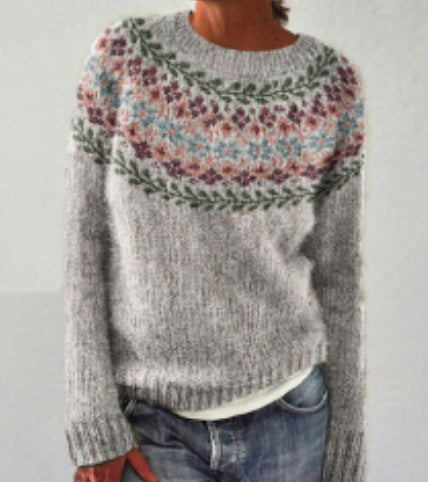 Dame vintertrøje i vintage-design – blød strikket sweater | DANIQUE 3