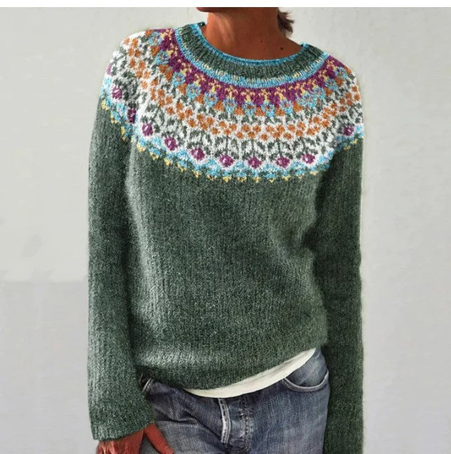 Dame vintertrøje i vintage-design – blød strikket sweater | DANIQUE 4