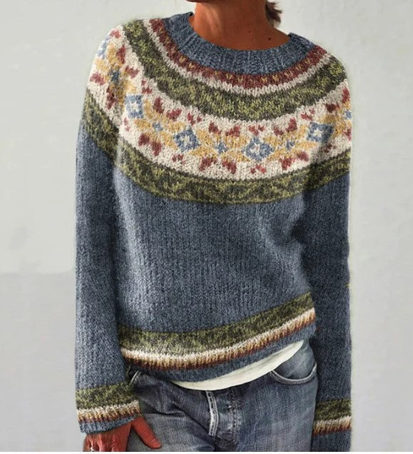 Dame vintertrøje i vintage-design – blød strikket sweater | DANIQUE 5