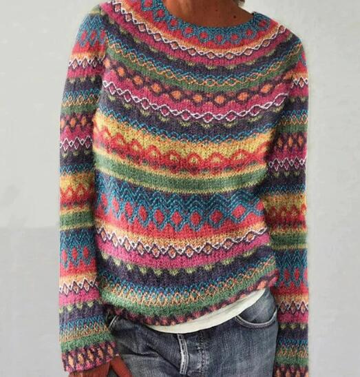 Dame vintertrøje i vintage-design – blød strikket sweater | DANIQUE 6