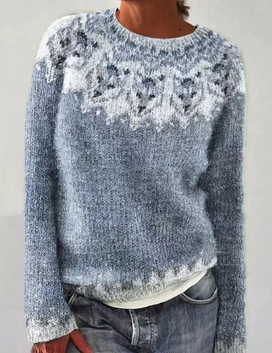 Dame vintertrøje i vintage-design – blød strikket sweater | DANIQUE 7