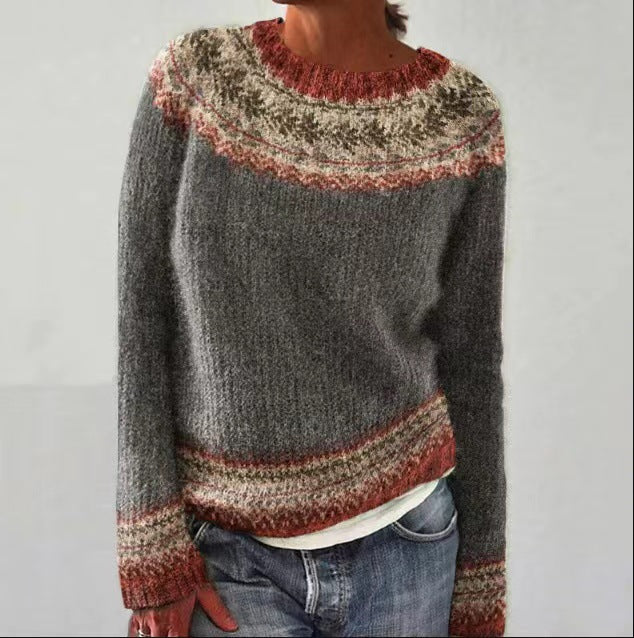 Dame vintertrøje i vintage-design – blød strikket sweater | DANIQUE 8