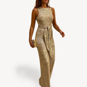 Dameaftenjumpsuit med pailletter | Maxi | Nytår 2