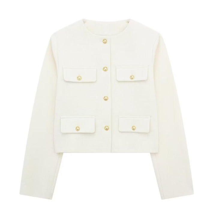 Damejakke med lange ærmer vintage | Button down 5