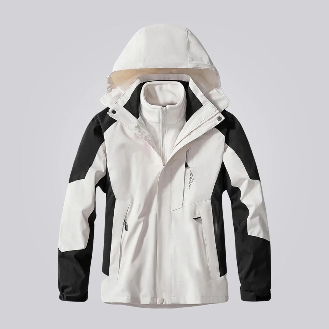 Damen 3 in 1 Jacke wasserdicht mit Kapuze 0