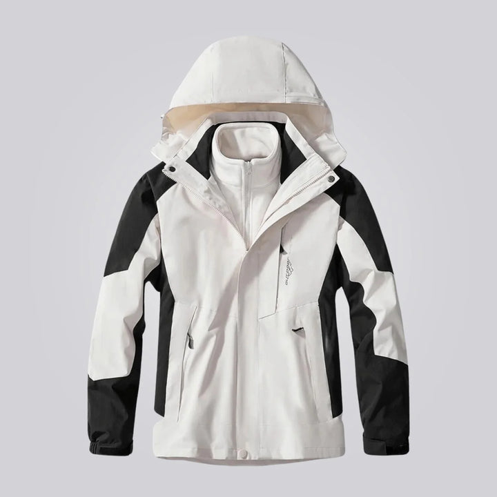 Damen 3 in 1 Jacke wasserdicht mit Kapuze 0