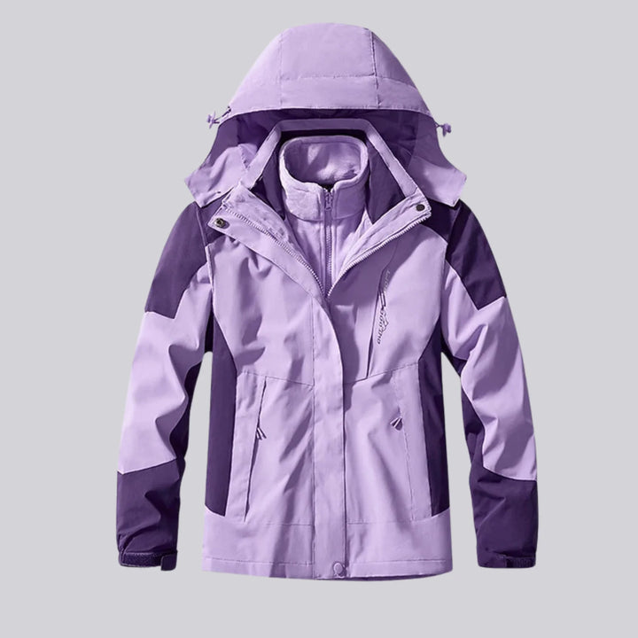 Damen 3 in 1 Jacke wasserdicht mit Kapuze 1