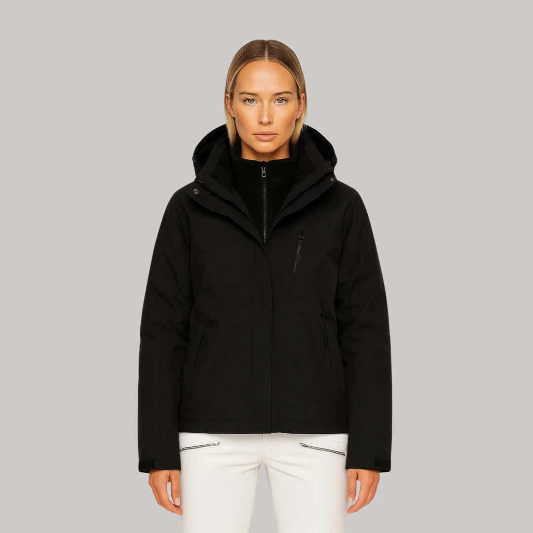 Damen 3 in 1 Jacke wasserdicht mit Kapuze 2