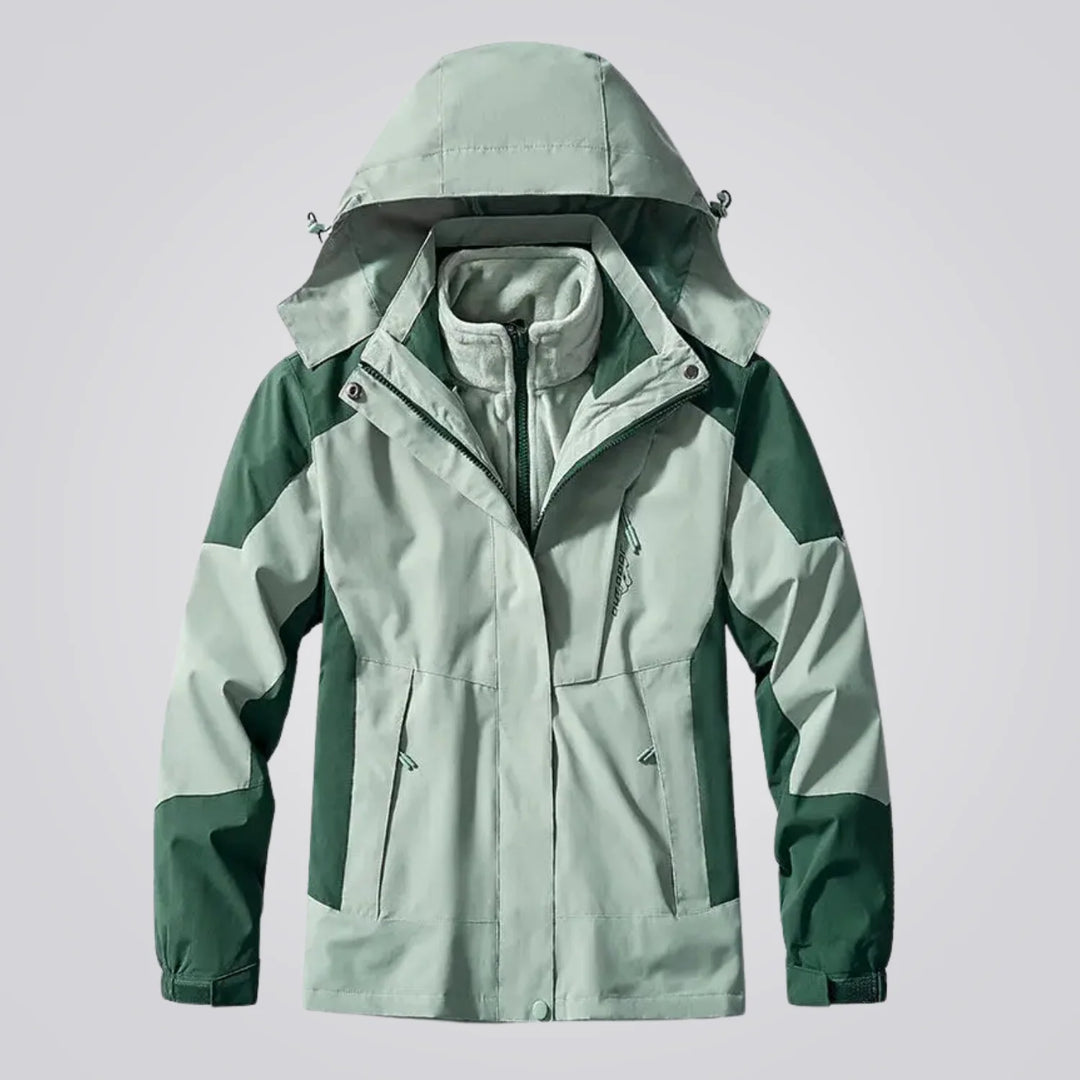 Damen 3 in 1 Jacke wasserdicht mit Kapuze 5