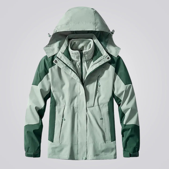 Damen 3 in 1 Jacke wasserdicht mit Kapuze 5