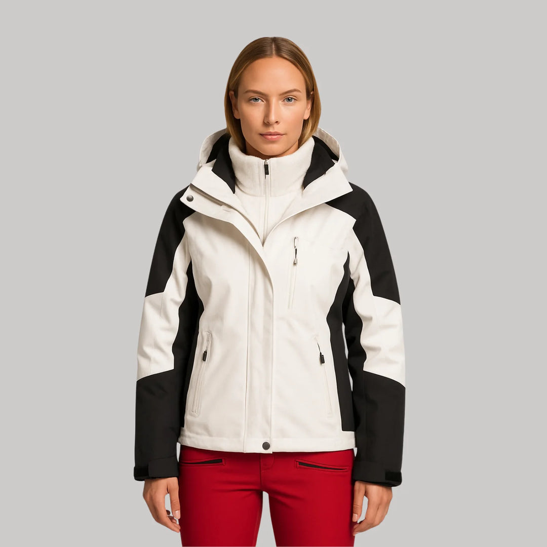 Damen 3 in 1 Jacke wasserdicht mit Kapuze 7