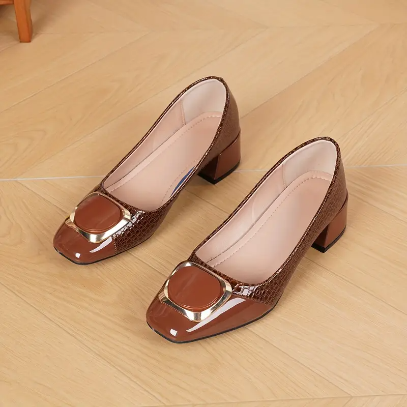 Damen Alltagsschuhe mit Blockabsatz und Schnalle – Elegante Schuhe für Büro und Freizeit 4