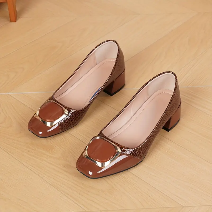 Damen Alltagsschuhe mit Blockabsatz und Schnalle – Elegante Schuhe für Büro und Freizeit 4