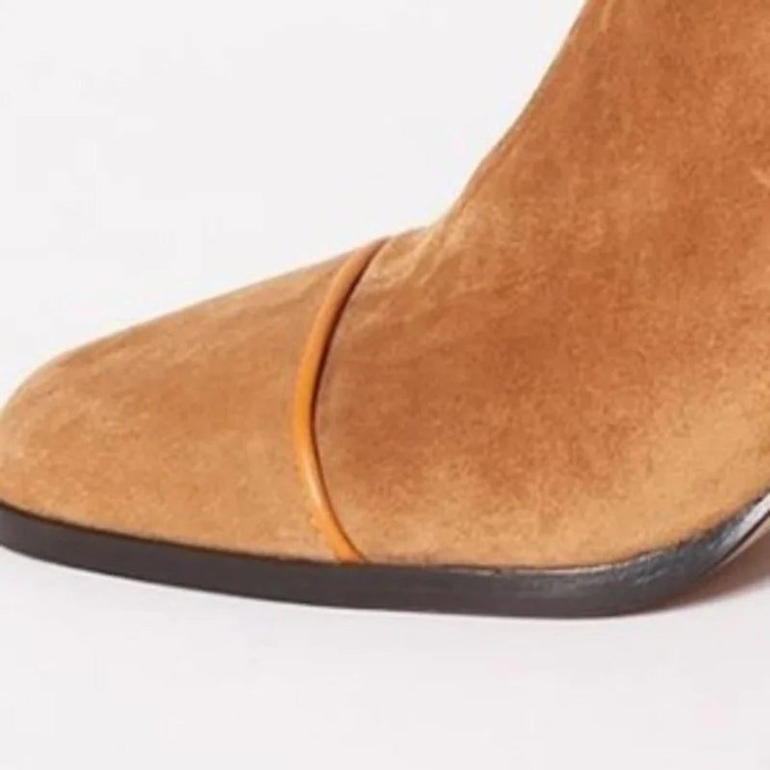 Damen Ankle Boots mit Orthopädischer Arch Support Veloursimitat Leopardenmuster Blockabsatz 4