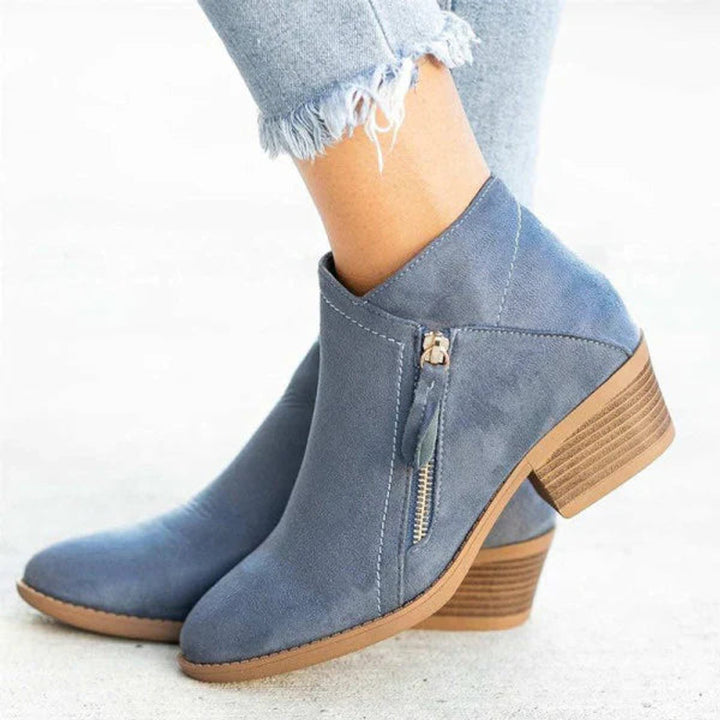 Damen Ankle Boots mit Orthopädischer Arch Support und Niedrigem Blockabsatz 1
