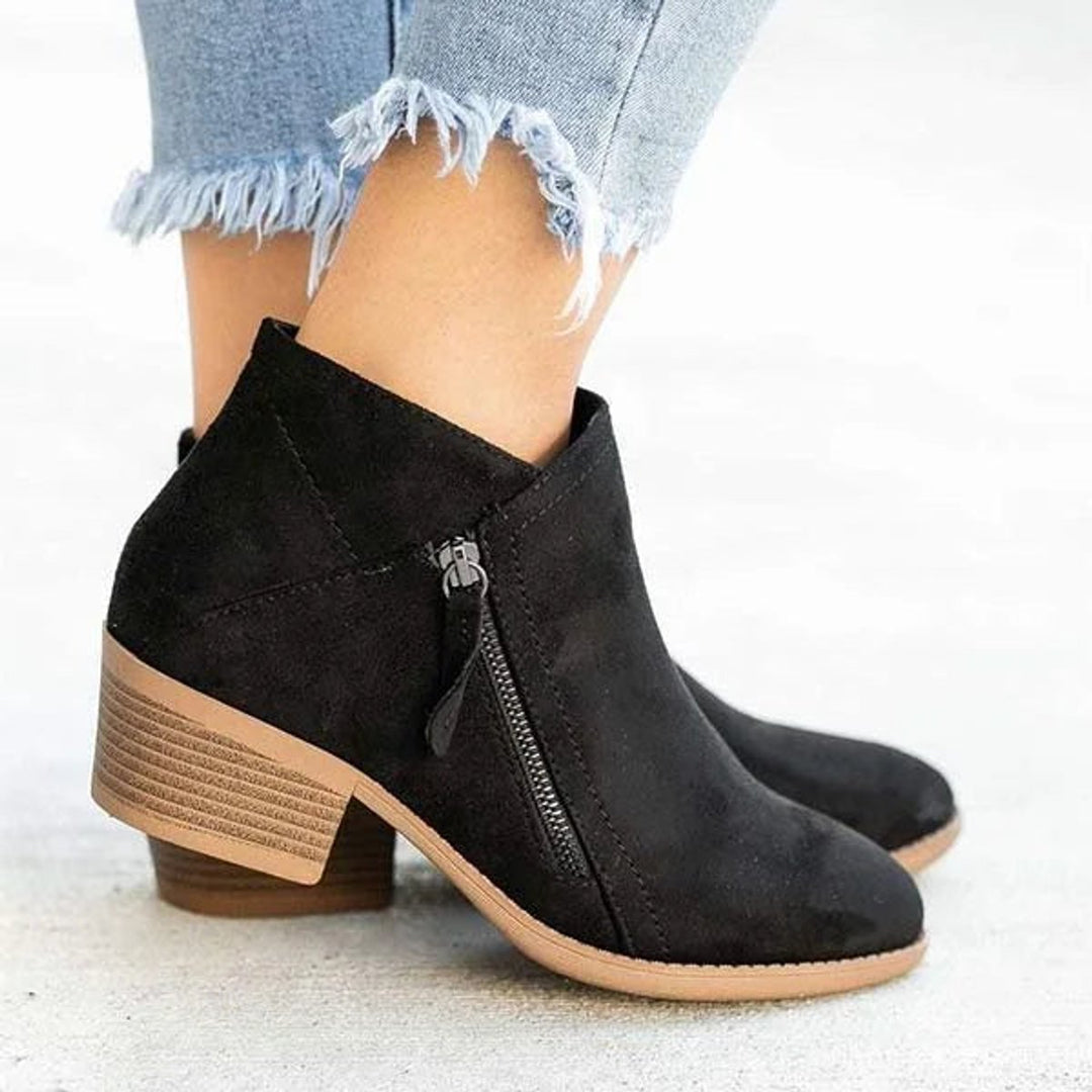 Damen Ankle Boots mit Orthopädischer Arch Support und Niedrigem Blockabsatz 3