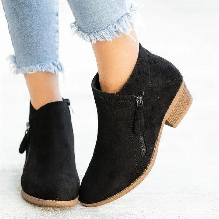 Damen Ankle Boots mit Orthopädischer Arch Support und Niedrigem Blockabsatz 5