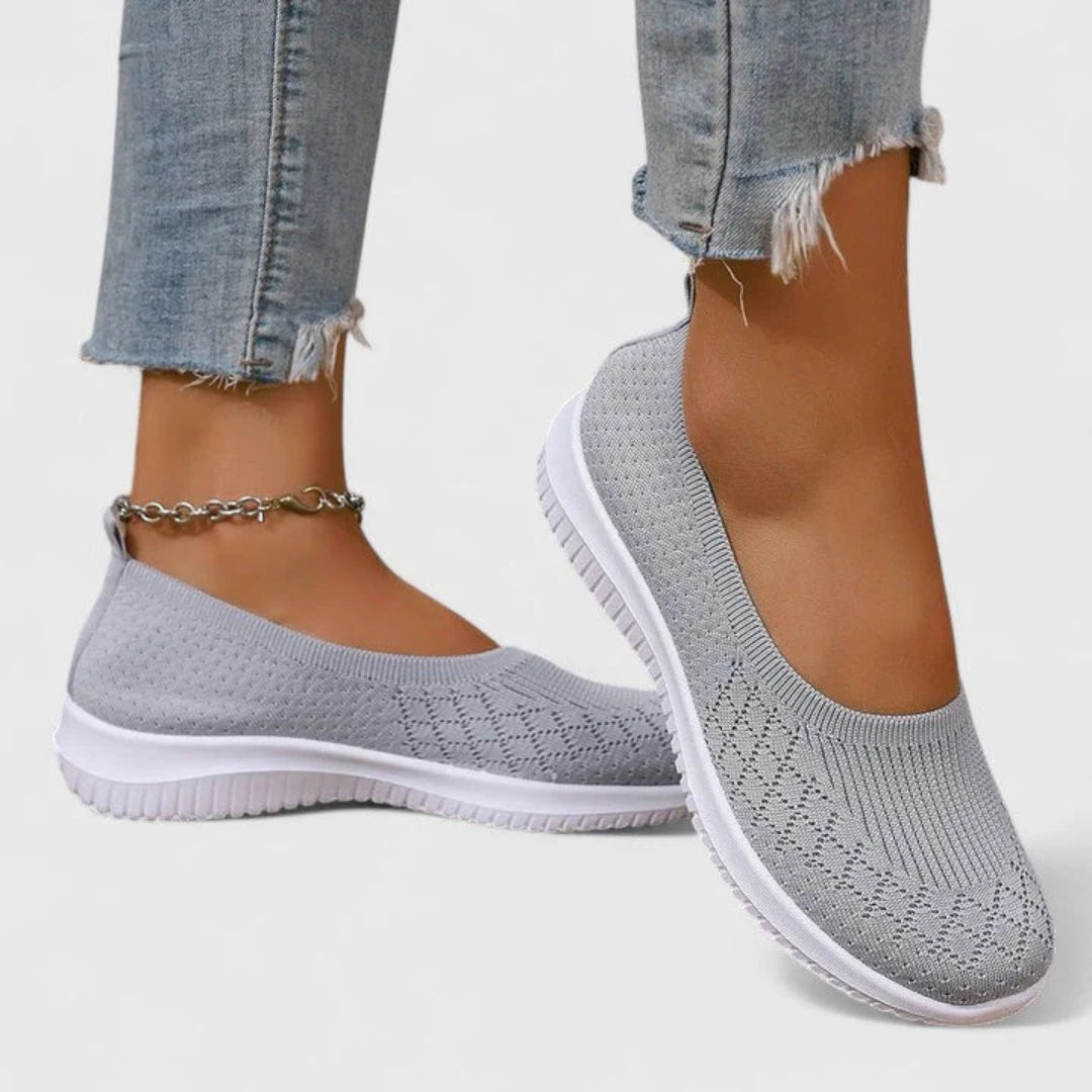 Damen Ballerinas Schwarz mit Orthopädischer Fußbettunterstützung – Bequeme Slip-On Ballerina Schuhe für Sommerkomfort 0