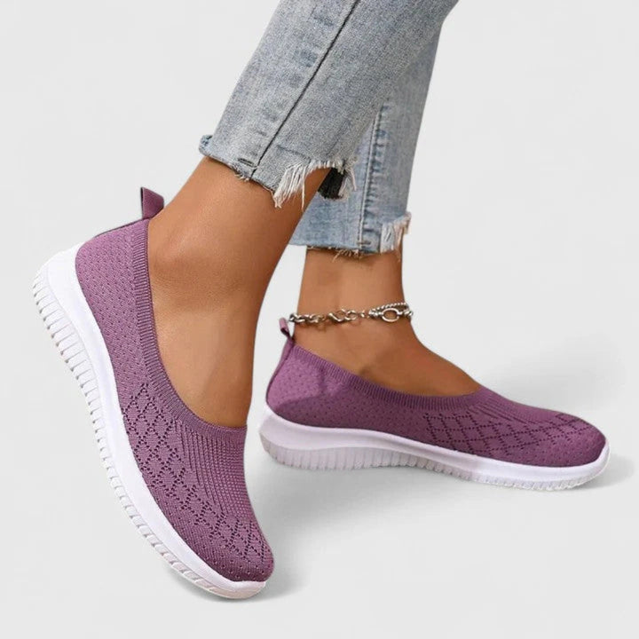Damen Ballerinas Schwarz mit Orthopädischer Fußbettunterstützung – Bequeme Slip-On Ballerina Schuhe für Sommerkomfort 4