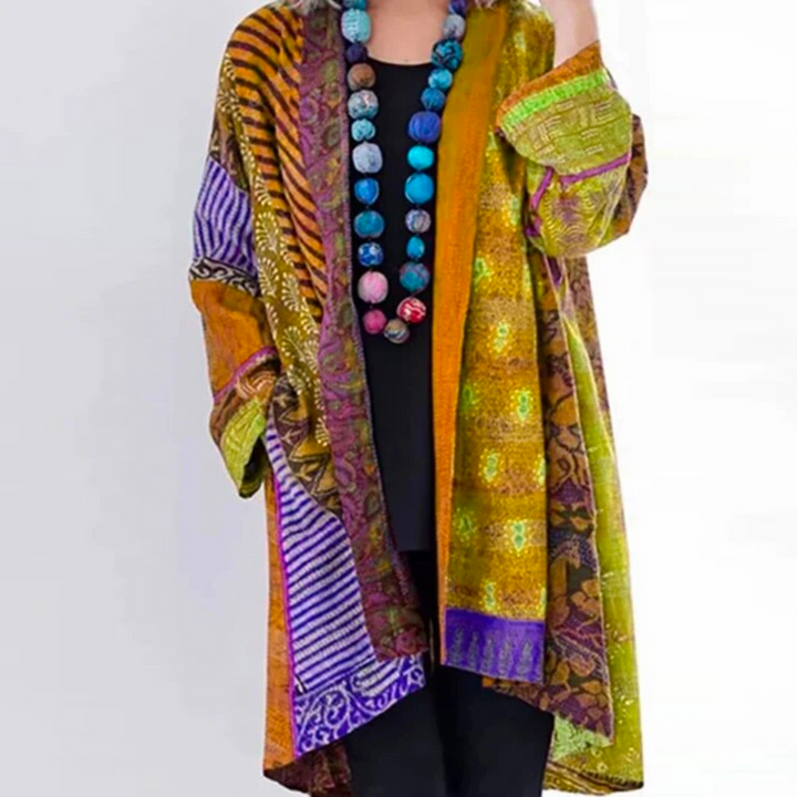 Damen Boho Strickjacke in Duster-Länge Locker Geschnitten Elegant und Vielseitig 1