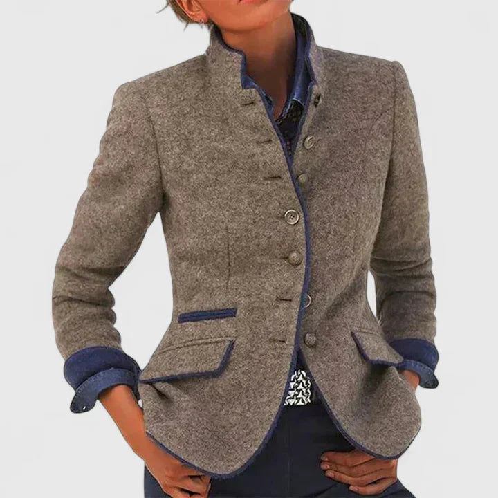 Damen Formeller Cardigan mit Knopfleiste Eleganter Büro-Strickjacke 0