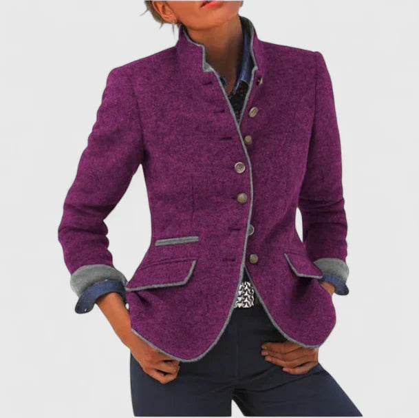 Damen Formeller Cardigan mit Knopfleiste Eleganter Büro-Strickjacke 1
