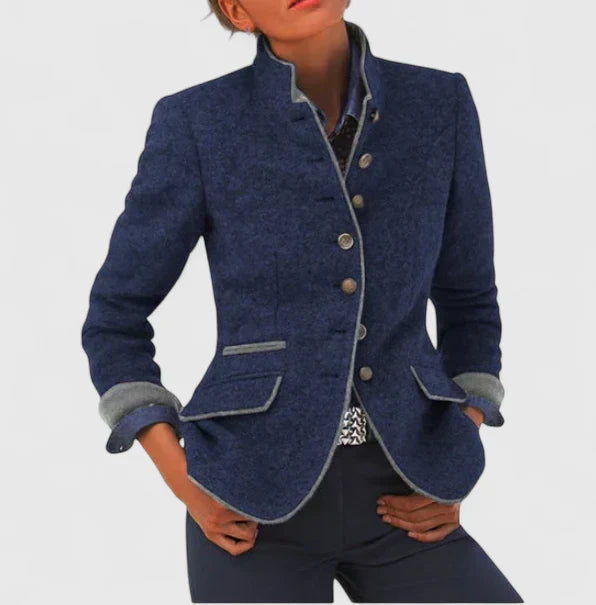 Damen Formeller Cardigan mit Knopfleiste Eleganter Büro-Strickjacke 4