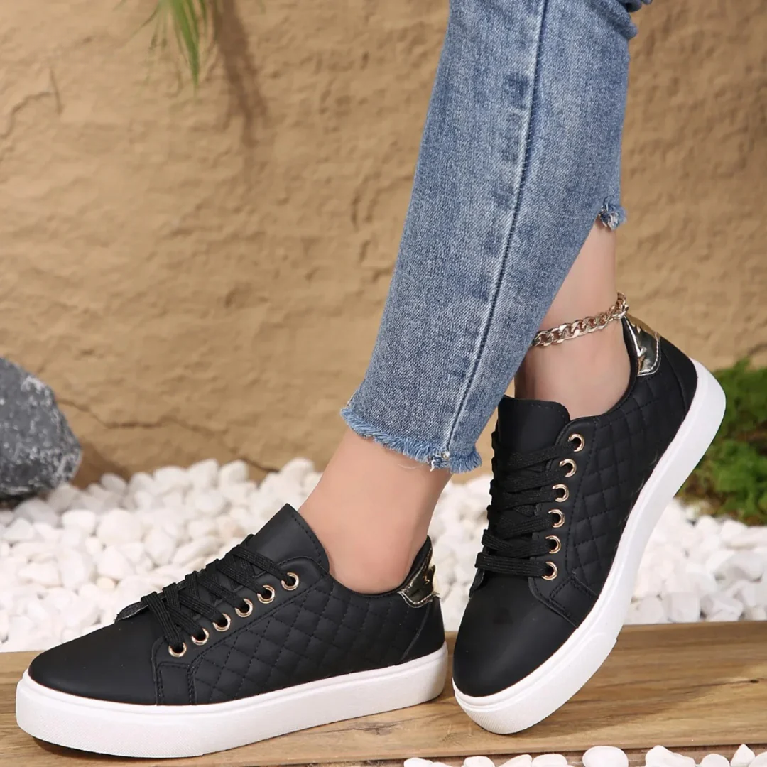Damen Freizeit-Sneaker mit Steppung und Schnürung – Moderner Komfort für Alltag und Stadtbummel 0