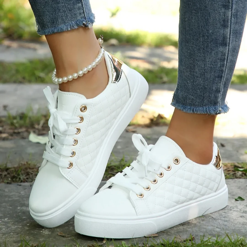 Damen Freizeit-Sneaker mit Steppung und Schnürung – Moderner Komfort für Alltag und Stadtbummel 1
