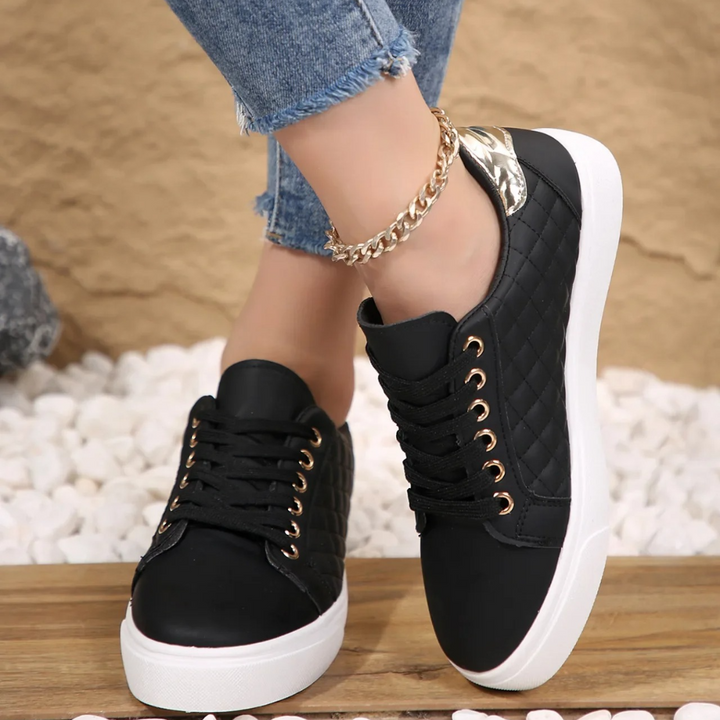 Damen Freizeit-Sneaker mit Steppung und Schnürung – Moderner Komfort für Alltag und Stadtbummel 2
