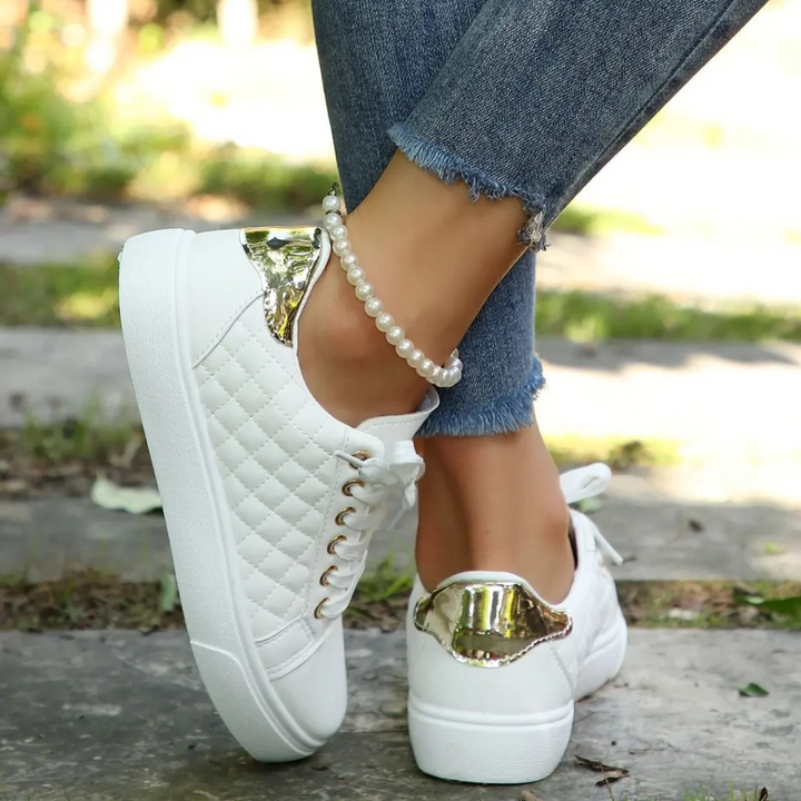 Damen Freizeit-Sneaker mit Steppung und Schnürung – Moderner Komfort für Alltag und Stadtbummel 3