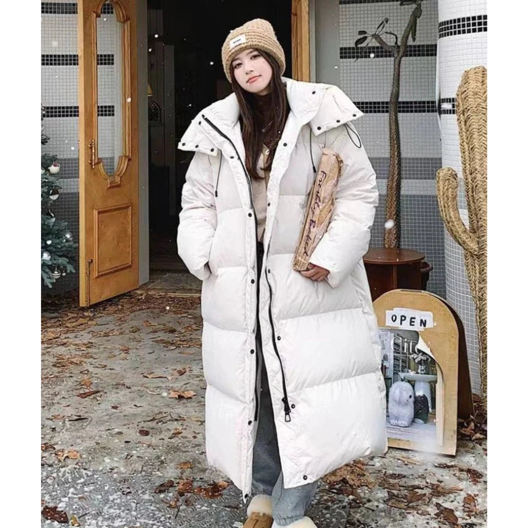Damen Gemütlicher Winter Longer Puffer hættejakker | Varmt 2