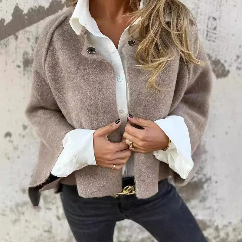 Damen Jacke mit Knopfleiste und weiten Ärmeln 0