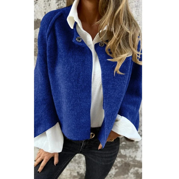 Damen Jacke mit Knopfleiste und weiten Ärmeln 5