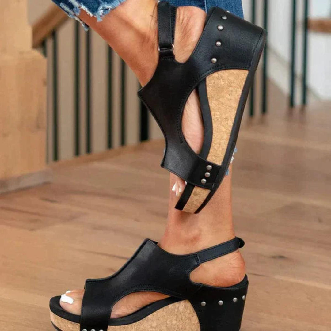 Damen Keilsandalen mit Orthopädischer Fußbett und Offenem Zehenbereich für Sommerkomfort 5
