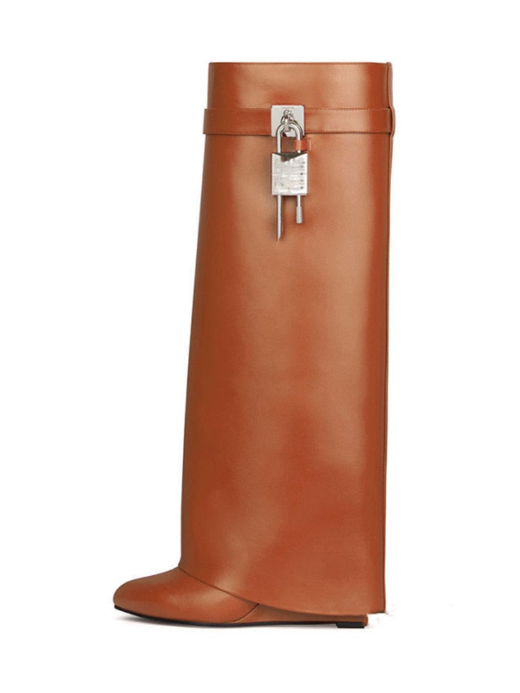 Damen Kniehohe Stiefel mit Orthopädischer Arch Support und Dicken Sohlen High Heels Komfort 18