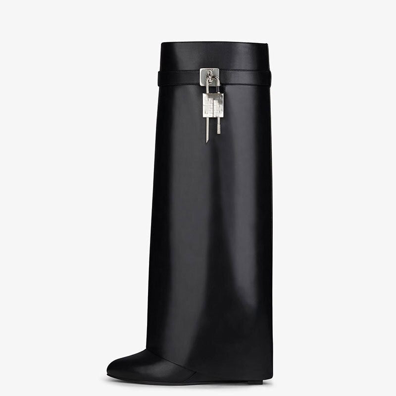 Damen Kniehohe Stiefel mit Orthopädischer Arch Support und Dicken Sohlen High Heels Komfort 3