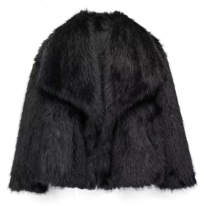 Damen Kurze Winterjacke Gemütlich Warm Kunstfelljacke Elegant 9