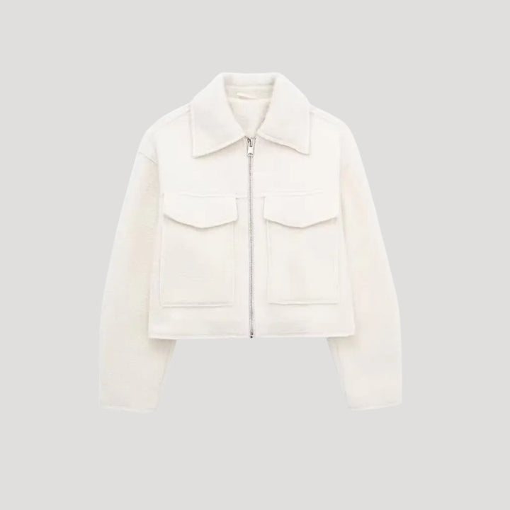Damen Kurze Winterjacke mit Reißverschluss Modernes Design für kalte Tage 2